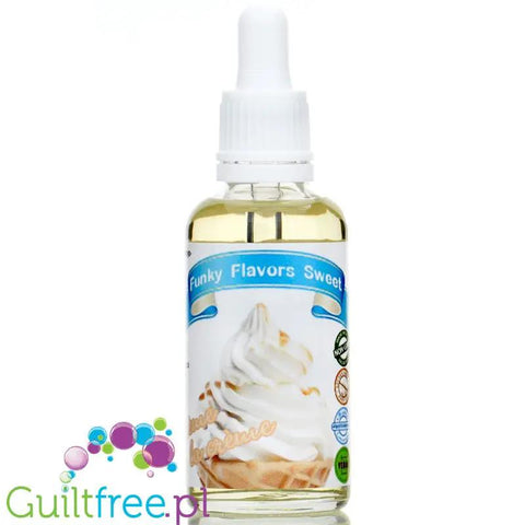 Funky Flavors Sweet Creme de la Creme - śmietankowe kropelki słodzące bez cukru i kalorii by Funky Flavors (funky-flavors-sweet-creme-de-la-creme-50ml-slodzony-aromat-bez-cukru-bez-tluszczu-lody-smietankowe)