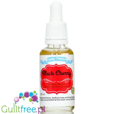 Funky Flavors Basic Black Cherry 30ml - wiśniowe kropelki aromatyzujące bez cukru, słodzików i kalorii by Funky Flavors (funky-flavors-black-cherry-30ml-aromat-wisniowy-bez-cukru-i-tluszczu)