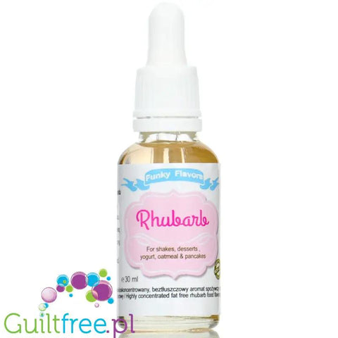 Funky Flavors Basic Rhubarb 30ml - rabarbarowe kropelki do potraw i napojów, bez cukru i bez tłuszczu by Funky Flavors (funky-flavors-rhubarb-30ml-aromat-rabarbarowy-bez-cukru-i-tluszczu)