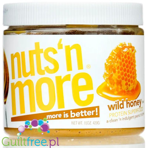 Nuts 'N More Wild Honey - Masło Orzechowe z ksylitolem i białkiem WPI, smak dzikiego miodu by Nuts'n more (nuts-n-more-wild-honey-maslo-orzechowe-z-ksylitolem-i-bialkiem-wpi-smak-dzikiego-miodu)