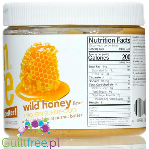 Nuts 'N More Wild Honey - Masło Orzechowe z ksylitolem i białkiem WPI, smak dzikiego miodu by Nuts'n more (nuts-n-more-wild-honey-maslo-orzechowe-z-ksylitolem-i-bialkiem-wpi-smak-dzikiego-miodu)