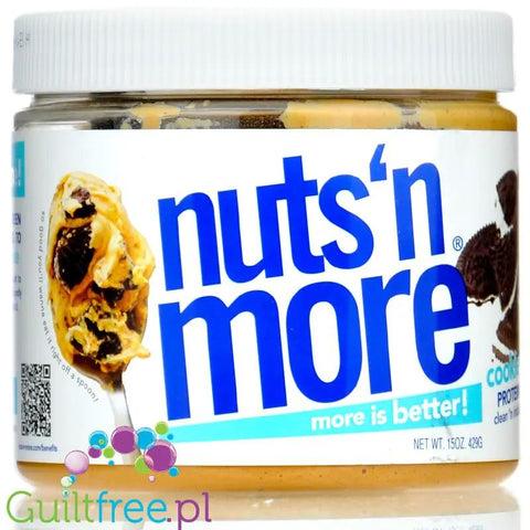 Nuts 'N More Cookies 'n Cream - Masło Orzechowe z ksylitolem i białkiem WPI, z kawałkami ciasteczek by Nuts'n more (nuts-n-more-cookies-n-cream-maslo-orzechowe-z-ksylitolem-i-bialkiem-wpi-z-kawalkami-ciasteczek)