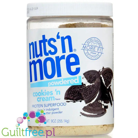 Nuts 'N More Peanut Powder Cookies 'n Cream - masło orzechowe 87% mniej tłuszczu z kawałkami ciasteczek by Nuts'n more (nuts-n-more-peanut-powder-cookies-n-cream-maslo-orzechowe-87-mniej-tluszczu-z-kawalkami-ciasteczek)