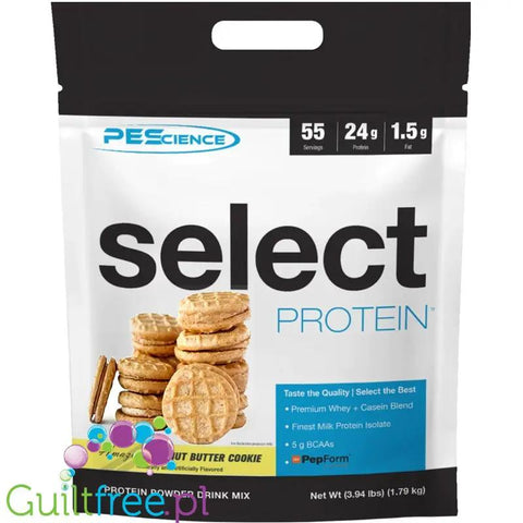 PEScience Select Protein Peanut Butter Cookie XXL 1,79kg - odżywka białkowa 24g białka w 120kcal by SELECT Protein - PEScience (pescience-select-protein-peanut-butter-cookie-xxl-179kg-odzywka-bialkowa-24g-bialka-w-120kcal)