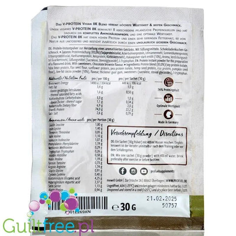 Pro Fuel V-Protein 8K Salted Caramel 30g - wegańska odżywka o smaku proteinowa solonego karmelu by Pro Fuel (pro-fuel-v-protein-8k-salted-caramel-30g-weganska-odzywka-o-smaku-solonego-karmelu)