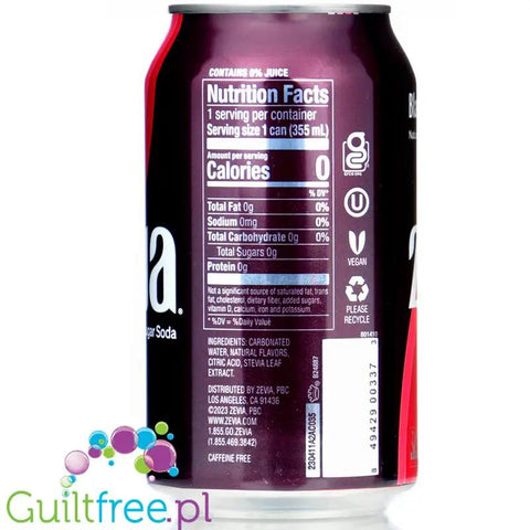 Zevia Black Cherry - napój gazowany 0kcal ze stewią by Zevia (zevia-black-cherry-napoj-gazowany-ze-stewia)