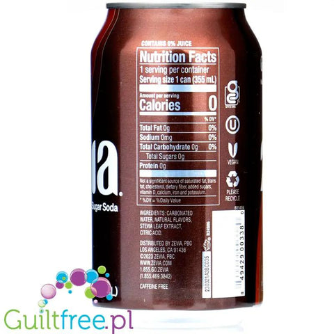 Zevia Ginger Root Beer - piwo imbirowe ze stewią bez kcal by Zevia (zevia-ginger-root-beer-piwo-imbirowe-ze-stewia-i-erytrytolem)