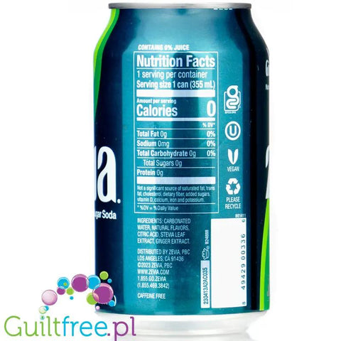 Zevia Ginger Ale - piwo imbirowe zero kcal ze stewią by Zevia (zevia-ginger-ale-napoj-gazowany-ze-stewia-i-erytrytolem)