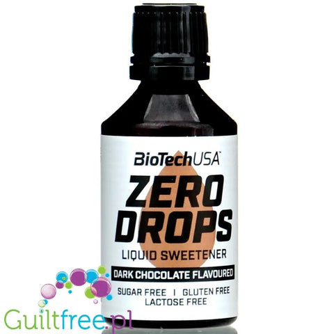 BiotechUSA Zero Drops Dark Chocolate - słodkie kropelki smakowe bez kalorii, Ciemna Czekolada by BioTech USA (biotechusa-zero-drops-dark-chocolate-slodkie-kropelki-smakowe-bez-kalorii-ciemna-czekolada)
