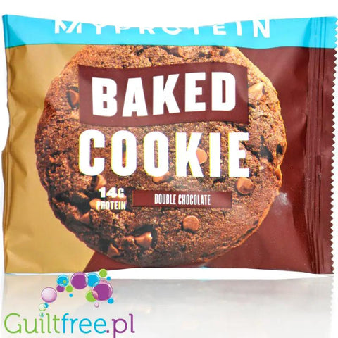 Myprotein Baked Cookie Double Chocolate - wegańskie ciastko proteinowe 14g białka z kawałkami czekolady by My Protein (myprotein-baked-cookie-double-chocolate-ciastko-proteinowe-14g-bialka-z-kawalkami-czekolady)