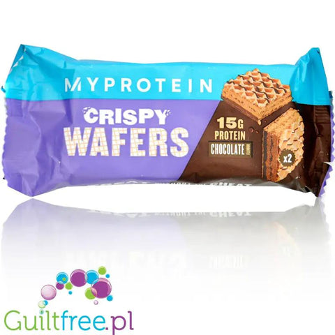 MyProtein Crispy Wafers Chocolate - kruche wafle proteinowe z kremem i polewą czekoladową 15g białka by My Protein (myprotein-crispy-wafers-chocolate-kruche-wafle-proteinowe-z-kremem-i-polewa-czekoladowa-15g-bialka)