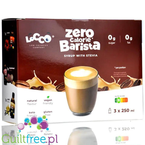Locco Zero Calorie Barista Sampler Box 3 x 250ml - zestaw koneserski, syrop zero do kawy bez cukru, Wanilia, Karmel & Piernik by Locco Low Calories Company (locco-zero-calorie-barista-sampler-box-3-x-250ml-zestaw-koneserski-syrop-zero-do-kawy-bez-cukru-wanilia-karmel-piernik)