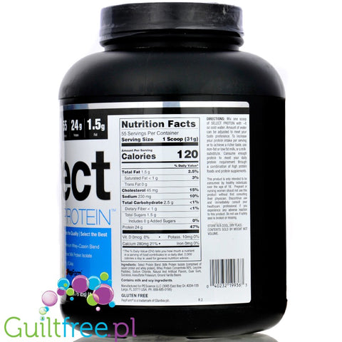 PEScience Select Protein Gourmet Vanilla 1.71kg - odżywka białkowa 24g białka w 120kcal, kazeina & izolat, Wanilia by SELECT Protein - PEScience (pescience-select-protein-gourmet-vanilla-171kg-odzywka-bialkowa-24g-bialka-w-120kcal-kazeina-izolat-wanilia)
