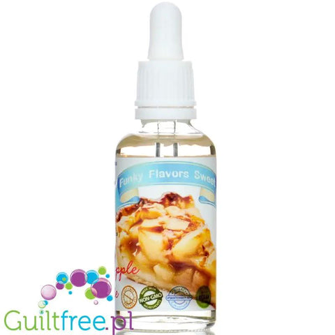 Funky Flavors Sweet Apple Pie - szarlotkowe kropelki słodzące bez cukru i kalorii by Funky Flavors (funky-flavors-sweet-apple-pie-50ml-slodzony-aromat-bez-cukru-bez-tluszczu-szarlotka)