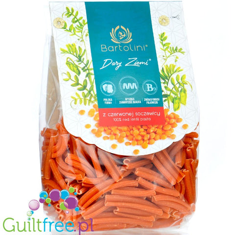 Bartolini Red Lentil Casarecce - makaron z czerwonej soczewicy 100%, zwinięte rurki, bezglutenowy, wysokobiałkowy by Bartollini (bartolini-red-lentil-casarecce-makaron-z-czerwonej-soczewicy-100-zwiniete-rurki-bezglutenowy-wysokobialkowy)