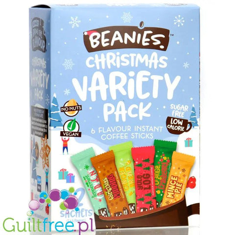 Beanies Christmas Variety Pack - 12 saszetek świątecznych smaków, liofilizowana, aromatyzowana kawa instant 2kcal by Beanies Flavour Coffee (beanies-christmas-variety-pack-12-saszetek-swiatecznych-smakow-liofilizowana-aromatyzowana-kawa-instant-2kcal)