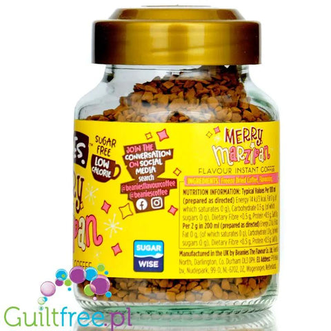 Beanies Merry Marzipan - liofilizowana, aromatyzowana kawa instant 2kcal by Beanies Flavour Coffee (beanies-merry-marzipan-liofilizowana-aromatyzowana-kawa-instant-2kcal)