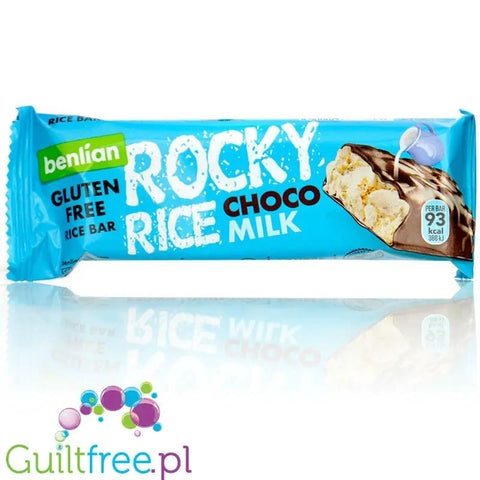 Benlian Rocky Rice Choco Milk 93 kcal - bezglutenowy baton z brązowego ryżu w mlecznej czekoladzie by Benlian (benlian-rocky-rice-choco-milk-93-kcal-bezglutenowy-baton-z-brazowego-ryzu-w-mlecznej-czekoladzie)