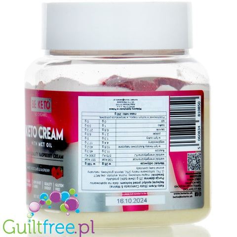 BeKeto Keto Krem™ White Chocolate & Raspberry - krem kokosowy bez cukru z MCT, Biała Czekolada & Malina by BeKETO (beketo-keto-krem-white-chocolate-raspberry-krem-kokosowy-bez-cukru-z-mct-biala-czekolada-malina)