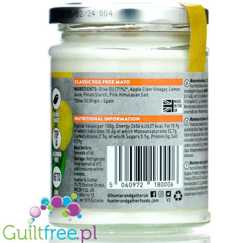 Hunter & Gather Vegan Olive Mayo - wegański keto majonez bez jajek tylko z oliwą by Hunter & Gather (hunter-gather-vegan-olive-mayo-weganski-keto-majonez-bez-jajek-tylko-z-oliwa)