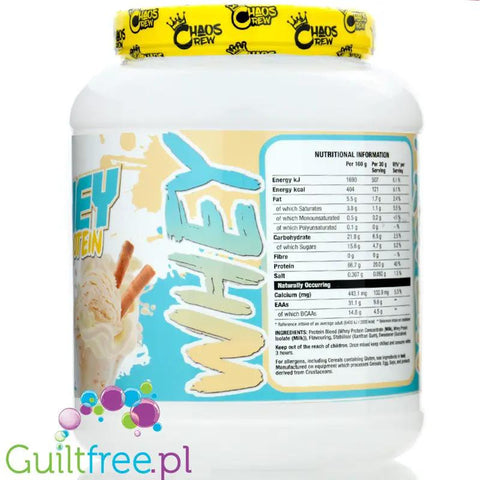 Chaos Crew Whey Protein Vanilla Ice Cream - odżywka białkowa WPC & WPI, smak Lodów Waniliowych by Chaos Crew (chaos-crew-whey-protein-vanilla-ice-cream-odzywka-bialkowa-wpc-wpi-smak-lodow-waniliowych)