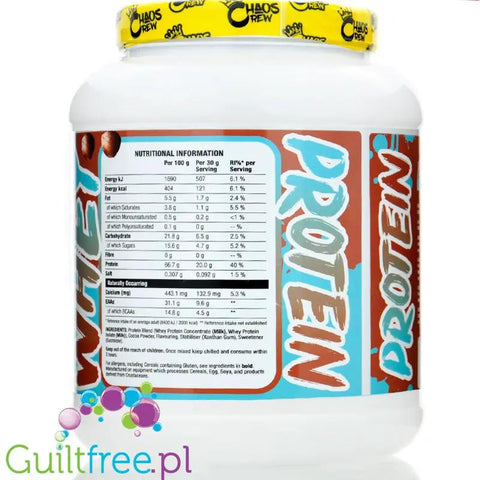 Chaos Crew Whey Protein Chocolate Bueno - odżywka białkowa WPC & WPI, smak Czekoladowego Batonika z Orzechami by Chaos Crew (chaos-crew-whey-protein-chocolate-bueno-odzywka-bialkowa-wpc-wpi-smak-czekoladowego-batonika-z-orzechami)