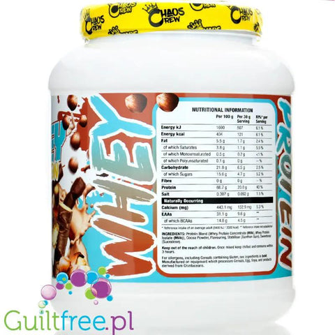 Chaos Crew Whey Protein Chocolate Bueno - odżywka białkowa WPC & WPI, smak Czekoladowego Batonika z Orzechami by Chaos Crew (chaos-crew-whey-protein-chocolate-bueno-odzywka-bialkowa-wpc-wpi-smak-czekoladowego-batonika-z-orzechami)