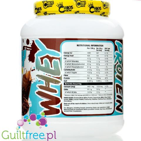Chaos Crew Whey Protein Chocolate Cereal Milk - odżywka białkowa WPC & WPI, smak Czekoladowych Płatków Śniadaniowych by Chaos Crew (chaos-crew-whey-protein-chocolate-cereal-milk-odzywka-bialkowa-wpc-wpi-smak-czekoladowych-platkow-sniadaniowych)