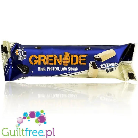 Grenade Carb Killa Oreo White - baton proteinowy z ciasteczkami Oreo w białej czekoladzie, 21g białka & 1g cukru by Grenade Carb Killa (grenade-carb-killa-oreo-white-baton-proteinowy-z-ciasteczkami-oreo-w-bialej-czekoladzie-21g-bialka-1g-cukru)