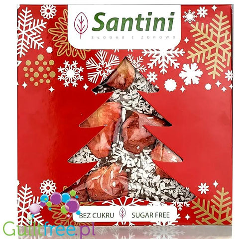 Santini Christmas - mleczna czekolada bez cukru z truskawkami i kokosem by Santini (santini-christmas-mleczna-czekolada-bez-cukru-z-truskawkami-i-kokosem)