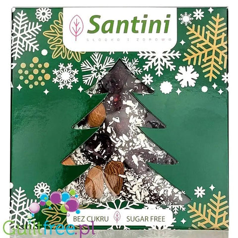 Santini Christmas - czekolada ciemna z ksylitolem z migdałami, wiśnią i kokosem by Santini (santini-christmas-czekolada-ciemna-z-ksylitolem-z-migdalami-wisnia-i-kokosem)