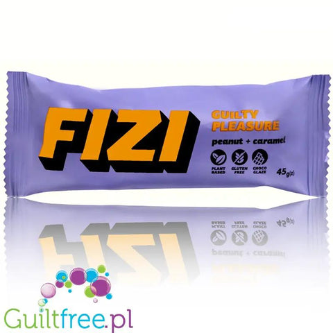 FIZI Guilty Pleasure Peanut & Caramel - wegański baton proteinowy w polewie czekoladowej bez dodatku cukru by Fizi (fizi-guilty-pleasure-peanut-caramel-weganski-baton-proteinowy-w-polewie-czekoladowej-bez-dodatku-cukru)