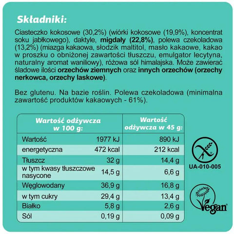 FIZI Guilty Pleasure Coconut Cookie & Almond - wegański baton proteinowy w polewie czekoladowej bez dodatku cukru by Fizi (fizi-guilty-pleasure-coconut-cookie-almond-weganski-baton-proteinowy-w-polewie-czekoladowej-bez-dodatku-cukru)