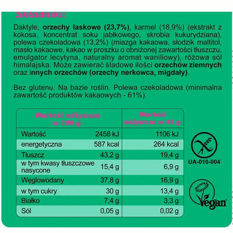 FIZI Guilty Pleasure Hazelnut & Caramel - wegański baton proteinowy w polewie czekoladowej bez dodatku cukru by Fizi (fizi-guilty-pleasure-hazelnut-caramel-weganski-baton-proteinowy-w-polewie-czekoladowej-bez-dodatku-cukru)