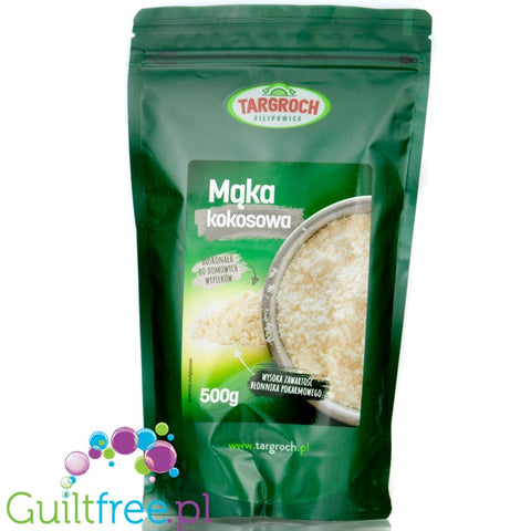 Targroch Mąka kokosowa 0,5kg - mocno odtłuszczona, 324kcal & 40g błonnika by Targroch (targroch-maka-kokosowa-05kg-mocno-odtluszczona-324kcal-40g-blonnika)