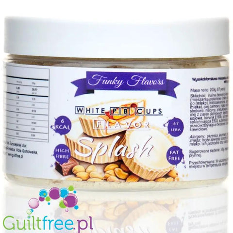 Funky Flavors Splash White PB Cup 200g - błonnikowy aromat słodzący w proszku Białej Czekolady & Masła Orzechowego by Funky Flavors (funky-flavors-splash-white-pb-cup-200g-blonnikowy-aromat-slodzacy-w-proszku-bialej-czekolady-masla-orzechowego)
