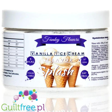Funky Flavors Splash Vanilla Ice Cream 200g - błonnikowy aromat słodzący w proszku Lodów Waniliowych by Funky Flavors (funky-flavors-splash-vanilla-ice-cream-200g-blonnikowy-aromat-slodzacy-w-proszku)