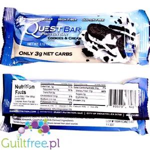 Quest Bar Cookies & Cream PUDEŁKO by Quest Nutrition (quest-baton-proteinowy-cookiescream-21g-bialka-3g-weglowodanow-pudelko)