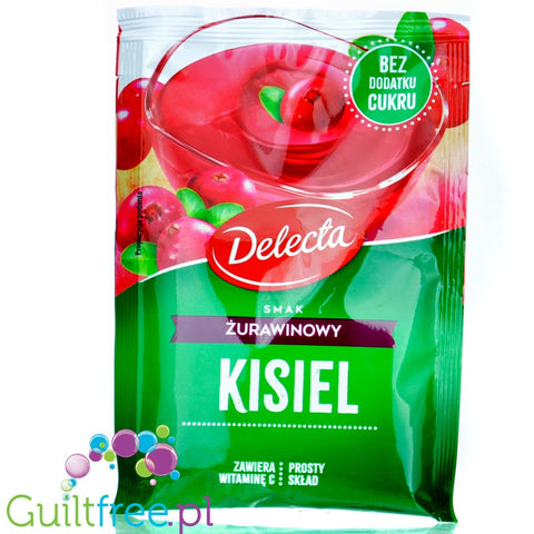 Delecta kisiel żurawinowy bez cukru z witaminą C by Bakalland & Delecta (delecta-kisiel-zurawinowy-bez-cukru-z-witamina-c-duze-opakowanie-na-075l-wody)