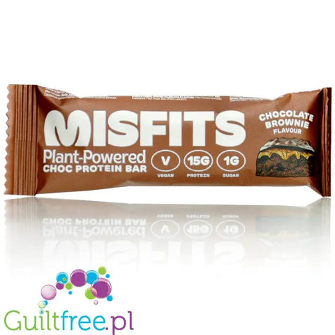 MisFits Plant Chocolate Brownie - wegański baton proteinowy ze stewią i ksylitolem by Misfits (misfits-plant-chocolate-brownie-weganski-baton-proteinowy-ze-stewia-i-ksylitolem)