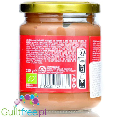 Bett'r Strawberry Cashew Spread with No Added Sugar Bio - ekologiczny truskawkowy krem nerkowcowy bez dodatku cukru by Bett'r (Smart Organic) (bettr-strawberry-cashew-spread-with-no-added-sugar-bio-ekologiczny-truskawkowy-krem-nerkowcowy-bez-dodatku-cukru)