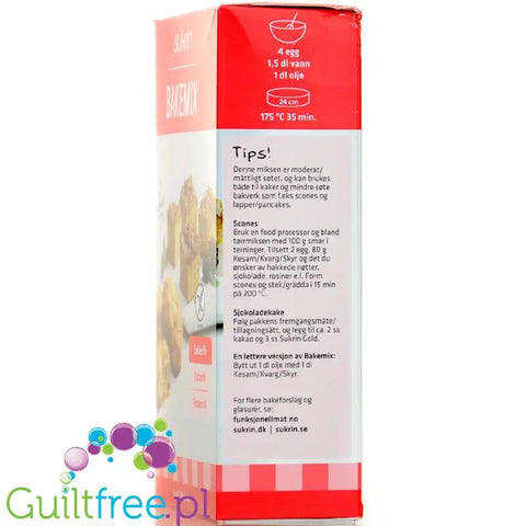Sukrin Bakemix - bezglutenowa niskowęglowodanowa mieszanka do pieczenia ciast z erytrolem i ksylitolem by Sukrin (sukrin-bakemix-bezglutenowa-niskoweglowodanowa-mieszanka-do-pieczenia-ciast-z-erytrolem-i-ksylitolem)