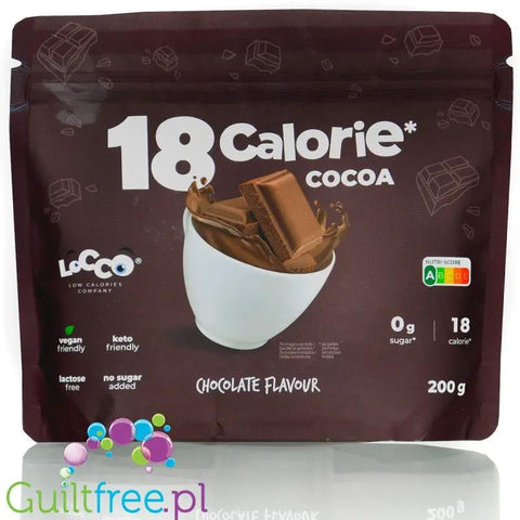 Locco Cocoa Chocolate Classic 18kcal - wegański napój kakaowy bez cukru, instant, o smaku czekoladowym by Locco Low Calories Company (locco-cocoa-chocolate-classic-18kcal-weganski-napoj-kakaowy-bez-cukru-instant-o-smaku-czekoladowym)