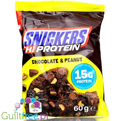 Snickers Hi-Protein Cookie Chocolate & Peanut - ciastko proteinowe 15g białka z kawałkami czekolady i orzechami by Mars & Snickers (snickers-hi-protein-cookie-chocolate-peanut-ciastko-proteinowe-15g-bialka-z-kawalkami-czekolady-i-orzechami)