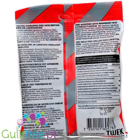 TWEEK Salt'n Berry Gummies Raspberry & Licorice - błonnikowe żelki malinowo-lukrecjowe bez dodatku cukru 45% mniej kcal by Tweek - Sweets with Benefits (tweek-salt-n-berry-gummies-raspberry-licorice-blonnikowe-zelki-malinowo-lukrecjowe-bez-dodatku-cukru-45-mniej-kcal)