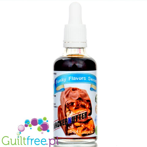 Funky Flavors Sweet Snacker Nutter - słodkie kropelki smakowe bez cukru i kalorii, smak Batonik z Karmelem i Orzechami by Funky Flavors (funky-flavors-sweet-snacker-nutter-slodzony-aromat-bez-kcal-karmel-czekolada-orzechy)