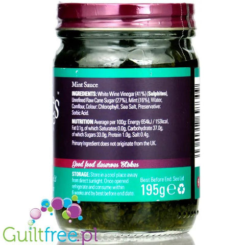 Stokes Green Mint & White Wine Vinegar Sauce (CHEAT MEAL) - wytrawny sos do mięs miętowy z białym octem winnym by Cheat Meal (stokes-green-mint-white-wine-vinegar-sauce-cheat-meal-wytrawny-sos-do-mies-mietowy-z-bialym-octem-winnym)