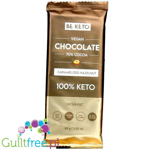 BeKeto™ 70% Cocoa Vegan Caramelized Hazelnut - wegańska ketogeniczna czekolada bez dodatku cukru z orzechami laskowymi by BeKETO (beketo-70-cocoa-vegan-caramelized-hazelnut-weganska-ketogeniczna-czekolada-bez-dodatku-cukru-z-orzechami-laskowymi)
