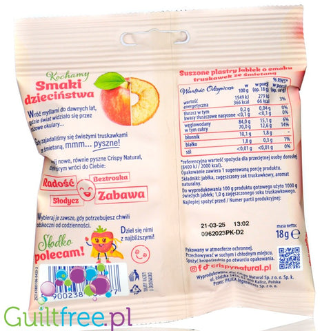 Crispy Natural Jabłka Latem Pachnące - chrupiące plastry jabłka o smaku Truskawek ze Śmietaną by Crispy Natural (crispy-natural-jablka-latem-pachnace-chrupiace-plastry-jablka-o-smaku-truskawek-ze-smietana)