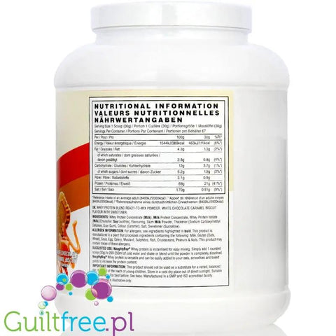 Naughty Boy Whey Advanced Protein White Choco Caramel Biscuit 2kg - gęsta odżywka białkowa, Biała Czekolada z Ciastkiem by Naughty Boy (naughty-boy-whey-advanced-protein-white-choco-caramel-biscuit-odzywka-bialkowa-wpi-wpc-biala-czekolada-z-ciastkiem)